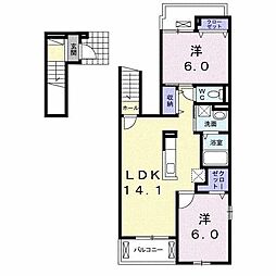 間取図画像 2LDK