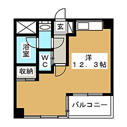 OZ-COURT ワンルームの間取図画像
