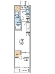 相模原市南区上鶴間1丁目マンション 1LDKの間取図画像