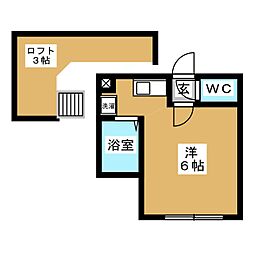 リヴェール ワンルームの間取図画像