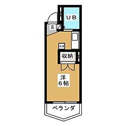 ハーモニー旭町 ワンルームの間取図画像