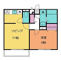 リブリ・ボナール 1LDKの間取図画像
