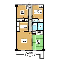 グレンツェント・ハイム相模大野 3LDKの間取図画像