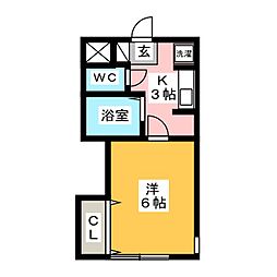 間取図画像 1K