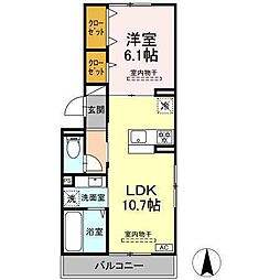 Same sky0 1LDKの間取図画像