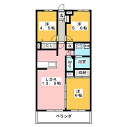 ファインコート本厚木 3LDKの間取図画像