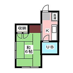 井上ハイツ 1Kの間取図画像