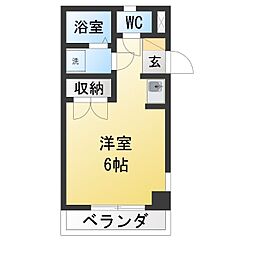 リバータウン松枝 ワンルームの間取図画像