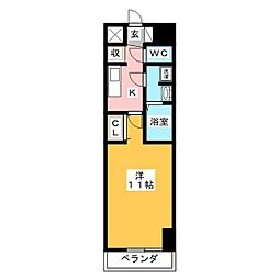 アイケー扇町 1Kの間取図画像