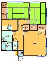 池田ハイツ 1階3DKの間取り