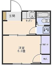 レジーナ児玉 1階1DKの間取り