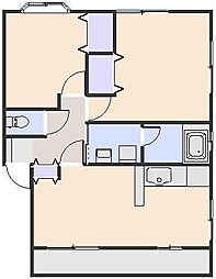 メゾン・シャンベール 2LDKの間取図画像