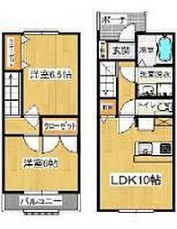 パラッツィオ・ボスコ 2LDKの間取図画像