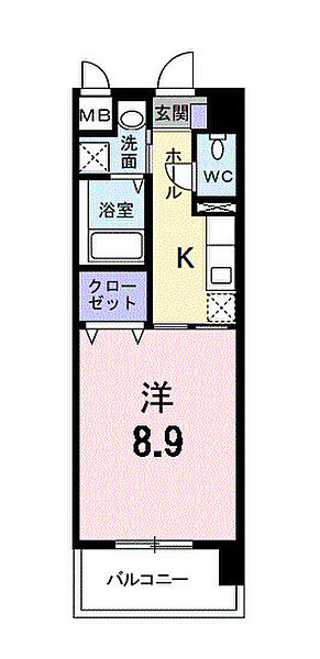 東京都国立市富士見台2丁目(賃貸マンション1K・2階・29.58㎡)の写真 その4