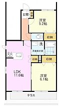 東京都武蔵野市境南町3丁目17-6（賃貸マンション2LDK・1階・54.67㎡） その2