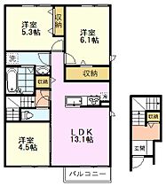 Bloom One 201 ｜ 東京都小平市小川町1丁目（賃貸アパート3LDK・2階・70.70㎡） その2