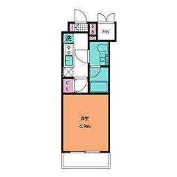 S-RESIDENCE松戸bene 4階1Kの間取り