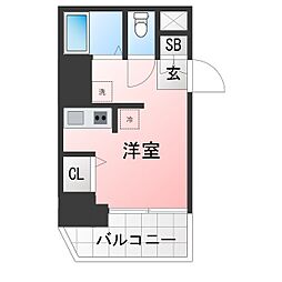 ラグジュアリーガーデン東松戸 ワンルームの間取図画像