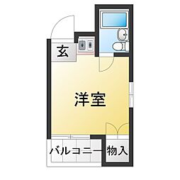 フォレスト松戸 ワンルームの間取図画像