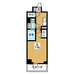 N-stageMatsudo ワンルームの間取図画像