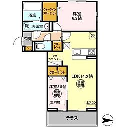 カンパーナ 2LDKの間取図画像