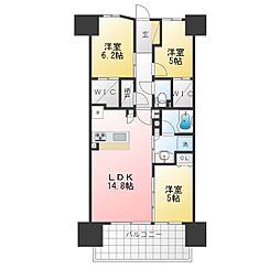 シティテラス松戸 3LDKの間取図画像