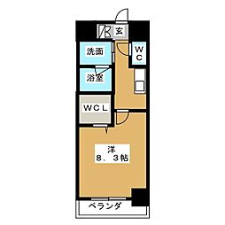 FineCourtSeven 1Kの間取図画像