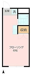 ドミール 1Kの間取図画像