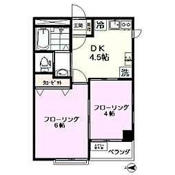 ファインキャッスル井の頭 2DKの間取図画像