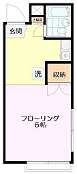 ドミール ワンルームの間取図画像