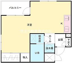 エミネンス富紀 ワンルームの間取図画像
