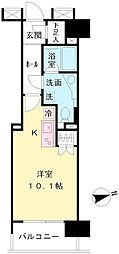 メゾンカルム代々木公園 ワンルームの間取図画像
