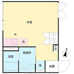 ラピス原宿2 ワンルームの間取図画像