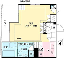 Hi-ROOMS哲学堂 ワンルームの間取図画像