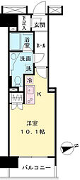 メゾンカルム代々木公園 ワンルームの間取図画像