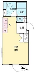 ラピス原宿2 ワンルームの間取図画像