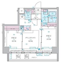 ジェノヴィア白糸台スカイガーデン 204 ｜ 東京都府中市白糸台１丁目19-3（賃貸マンション2DK・2階・42.41㎡） その2