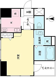 ラッフィナート府中 1Kの間取図画像