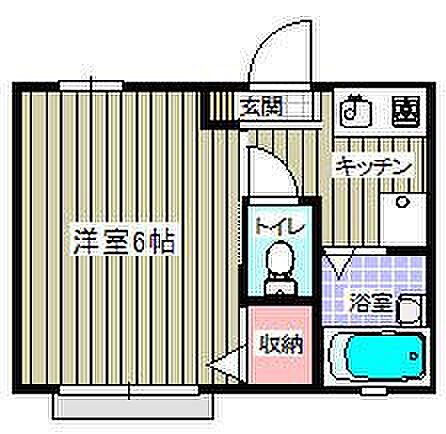 サンライフ百草園 202｜東京都日野市落川(賃貸アパート1K・2階・22.45㎡)の写真 その2