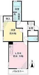 セレクトプラスワン 3階1LDKの間取り