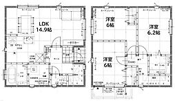 グランソフィアレイリー　D号棟 3LDKの間取り
