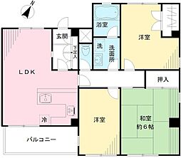 ホワイトハウス 3LDKの間取図画像