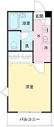アーバン桜ヶ丘 1Kの間取図画像