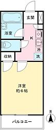 クレールハイムC 1Kの間取図画像