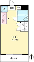 メゾンドールタカハシ ワンルームの間取図画像