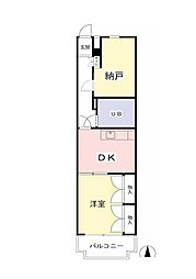 アップルコート橋本 1SDKの間取図画像