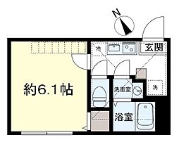 アザーレ・ルクス矢部 1Kの間取図画像
