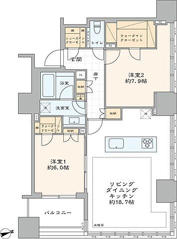 間取り ローレルタワールネ浜松町 20階/-