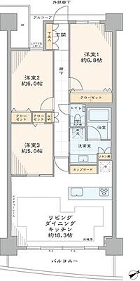 間取り みなとみらいミッドスクエアザタワーレジデンス 8階/816