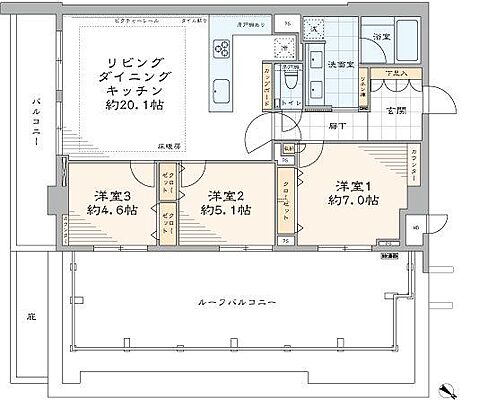 間取り 藤和シティホームズ代々木2 6階/602